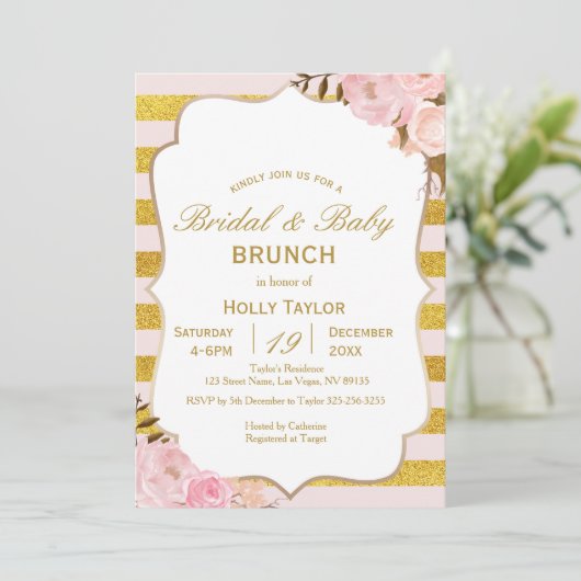 Combinatie van Baby shower en Vrijgezellenfeest id Kaart (Staand voorkant)