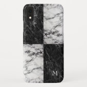 Combinatie van witte en zwarte marmer Case-Mate iPhone case (Achterkant)