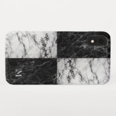 Combinatie van witte en zwarte marmer Case-Mate iPhone case (Achterkant (horizontaal))