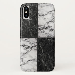 Combinatie witte en zwarte kleurstofstontextuur iPhone x hoesje