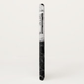 Combinatie witte en zwarte kleurstofstontextuur Case-Mate iPhone case (Achterkant/links)
