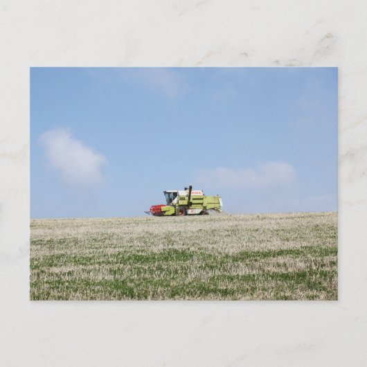 Combine Harvester Briefkaart (Voorkant)
