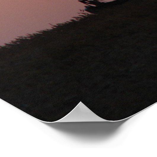 Combine op zonsondergang poster (Hoek)