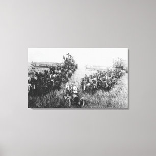 Combineer Harvester Scene Canvas Afdruk