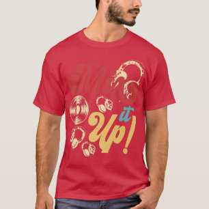 Combineer het Funny DJ Disk Jockey Music Player Ma T-shirt