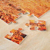 Combineer tijdens de oogst van Herfst Legpuzzel (Zijkant)