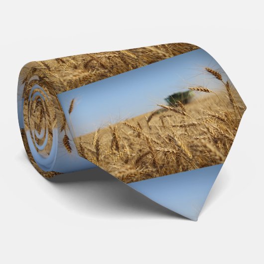 Combineren in Wheat field Stropdas (Opgerold)