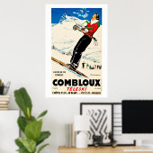 Combloux, Chemins de Fer Francias, Ski Poster (Thuiskantoor)