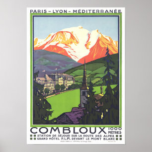 Combloux France vintage-reis Poster