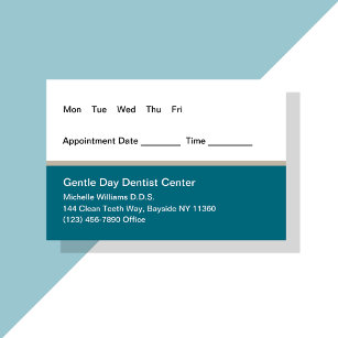 Combo Cartes de visite de rendez-vous pour dentist