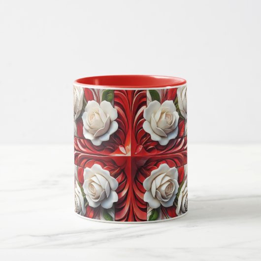 Combo Mok met Engels Rozen Design (Midden)