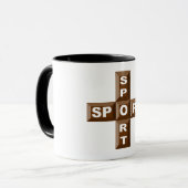 Combo Mug 325 ml noir CHOCOLAT SPORT (Devant gauche)