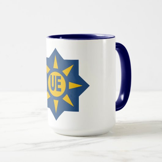 Combo mug  444 g blanc/ bleu marine  UE (Devant droit)