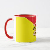 Combo Mug avec le drapeau de la Sicile, Italie (Gauche)