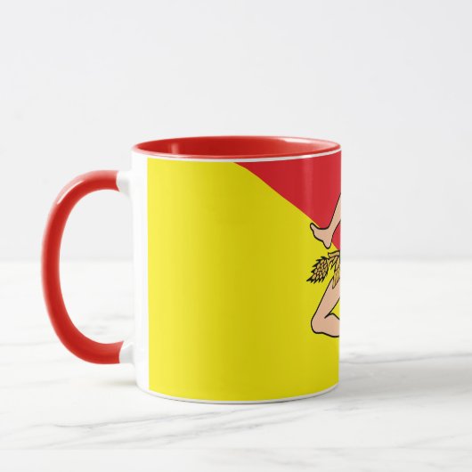Combo Mug avec le drapeau de la Sicile, Italie (Gauche)