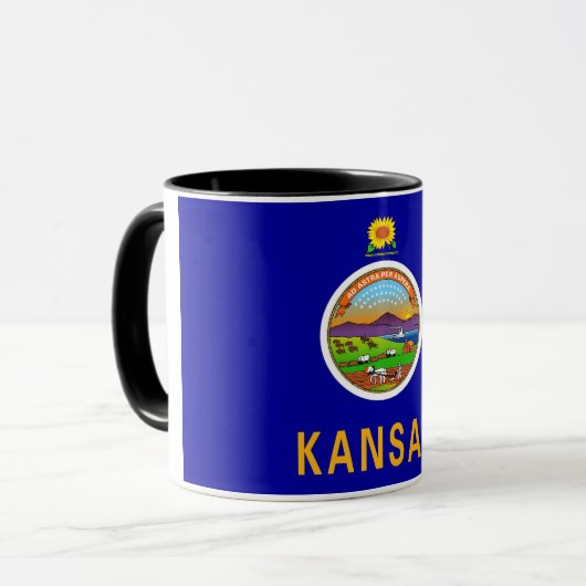 Combo Mug avec le drapeau du Kansas, USA (Devant gauche)