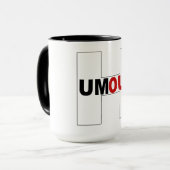 Combo mug blanc noir HUMOUR (Devant gauche)