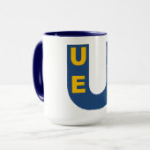 Combo Mug bleu marine UE SPORT (Devant gauche)