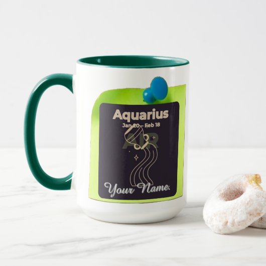 Combo Mug M11 #PinnedMyZodiac ! Aquarius (Avec donut)