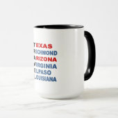 Combo Mug noire TRAVEL USA (Devant droit)