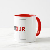 Combo mug rouge HUMOUR  (Devant droit)