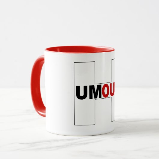 Combo mug rouge HUMOUR  (Devant gauche)