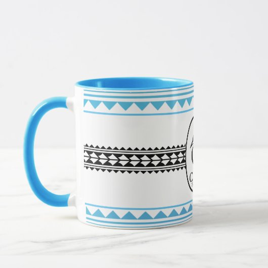 Combo mug Tribal cagou Style bleu (Gauche)