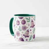 Combo Mug – Whimsical Purple Holiday Design (Devant gauche)