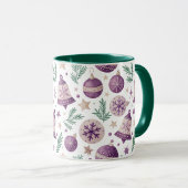 Combo Mug – Whimsical Purple Holiday Design Mok (Voorkant rechts)