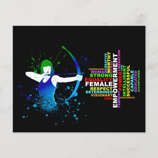 Combo Vrouw Archer; sterke vrouwen; Stemblauw Flyer (Voorkant)