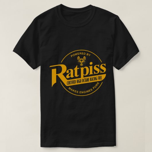 Combustible RatPiss High Octane Racing, T-Shirt Ra (Design devant)