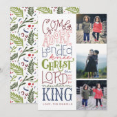 Come Adore Hand Lettered Photo de la carte de Chri (Devant / Derrière)