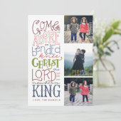 Come Adore Hand Lettered Photo de la carte de Chri (Debout devant)