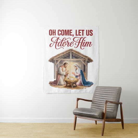 Come Adore Him Tapestry Wandkleed (In situ)