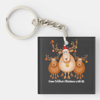 Come Celebrate Christmas with Us by premora Sleutelhanger