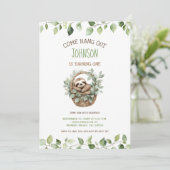 Come Hang Out Sloth Party Birthday  Kaart (Staand voorkant)