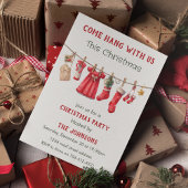 Come Hang With Us Funny Christmas Party Invitation