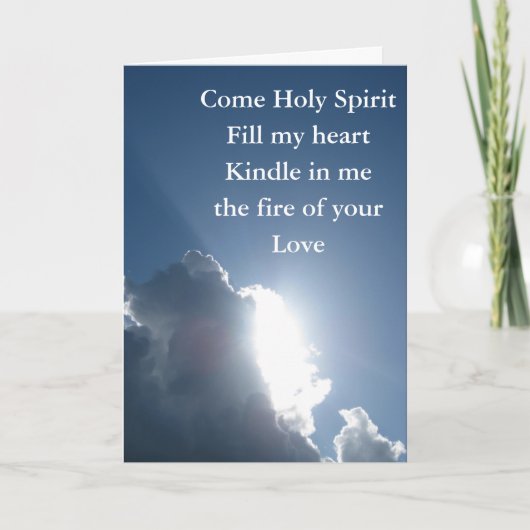 Come Holy Spirit Prayer Ajouter la carte de nom (Devant)