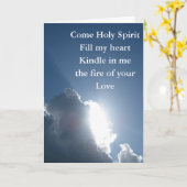 Come Holy Spirit Prayer Ajouter la carte de nom (Fleur jaune)