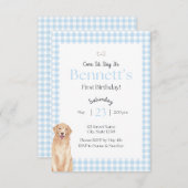 Come Sit Stay Birthday Invitation Kaart (Voorkant / Achterkant)