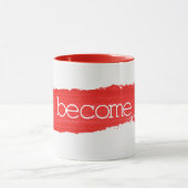 COME-tekst op rode verf Mok (Midden)