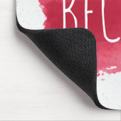 COME-tekst op rode verf Muismat (Hoek)