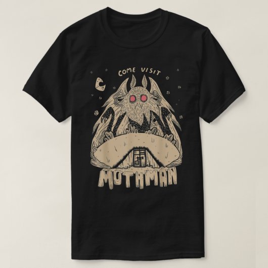 Come Visit Mothman  T-shirt (Design voorkant)