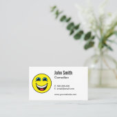 Comedian Laughing Emoji Visitekaartje (Staand voorkant)