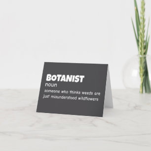 Comedic Plant Researcher Definition Bedankkaart