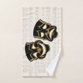 Comédie et tragédie musicale Black & Gold (Serviette à main)
