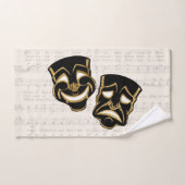 Comédie et tragédie musicale Black & Gold (Serviette à main)