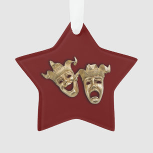 Comédie et tragédie Théâtre Masques Maroon