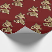 Comedy and Tradraf Maroon Wrapping Paper Cadeaupapier (Hoek)