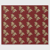 Comedy and Tradraf Maroon Wrapping Paper Cadeaupapier (Vlak)